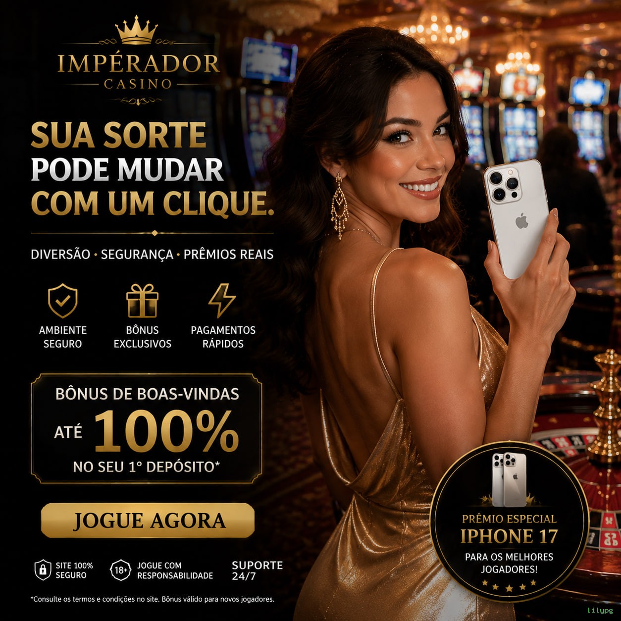 Imagem promocional do cassino online da lilypg mostrando jogos ao vivo